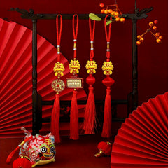 4pcs Spring Silk Ball Lantern Pendant for Decoration & Gift