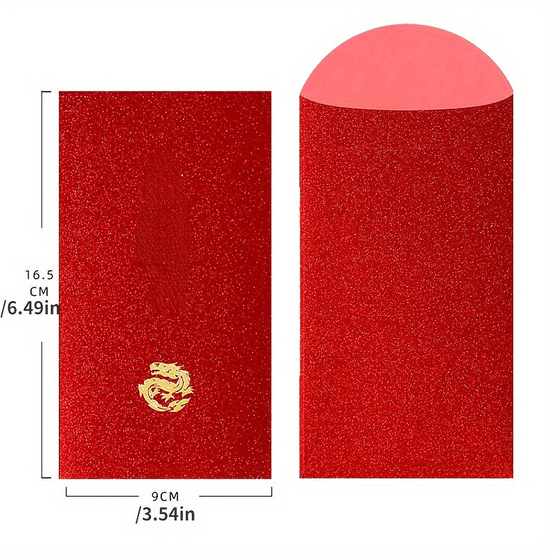 12pcs Year Of The Dragon Red Envelope Creative Good Luck Red Envelopes