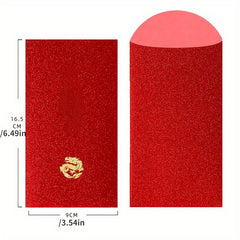 12pcs Year Of The Dragon Red Envelope Creative Good Luck Red Envelopes