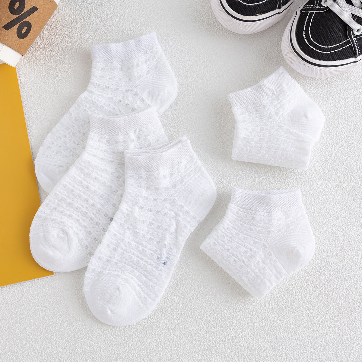 Solid 5pairs Toddler Socks Set