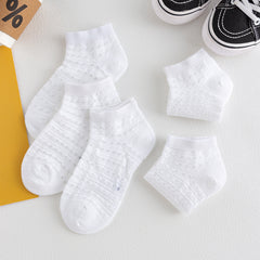Solid 5pairs Toddler Socks Set