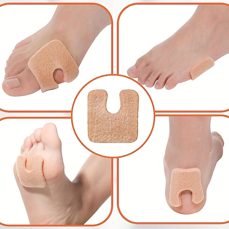 6pcs U Shaped Felt Callus Pads for Shoe Protection Foam Foot Cushion Pad