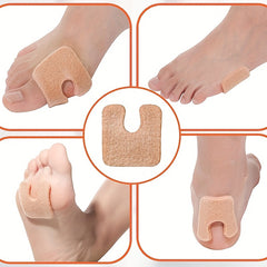 6pcs U Shaped Felt Callus Pads for Shoe Protection Foam Foot Cushion Pad