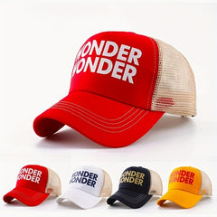 WONDER Casual Baseball Cap Unisex Sun Hat Mesh Breathable Dad Hats Adjustable