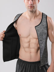 Men's Sweat Resistant Body Shaper Vest with Waist Cincher