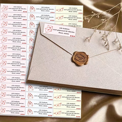 180 Personalized Address Labels 6 Patterns Self-adhesive Flat Labels