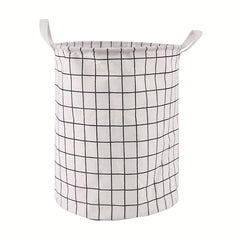 Plaid Storage Basket Foldable Dirty Clothes Household Organizer
