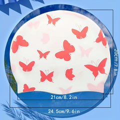 Cartoon Animal Print Silicone Swimming Cap