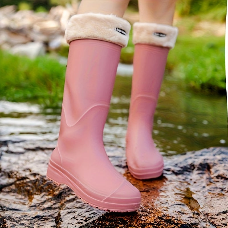 Warm Rain Shoes Camping Rain Boots Outdoor Waterproof Water Shoes
