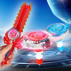 Boys' Toy Sword Alloy Steel Battle Blade with Spinning Head Red Accents