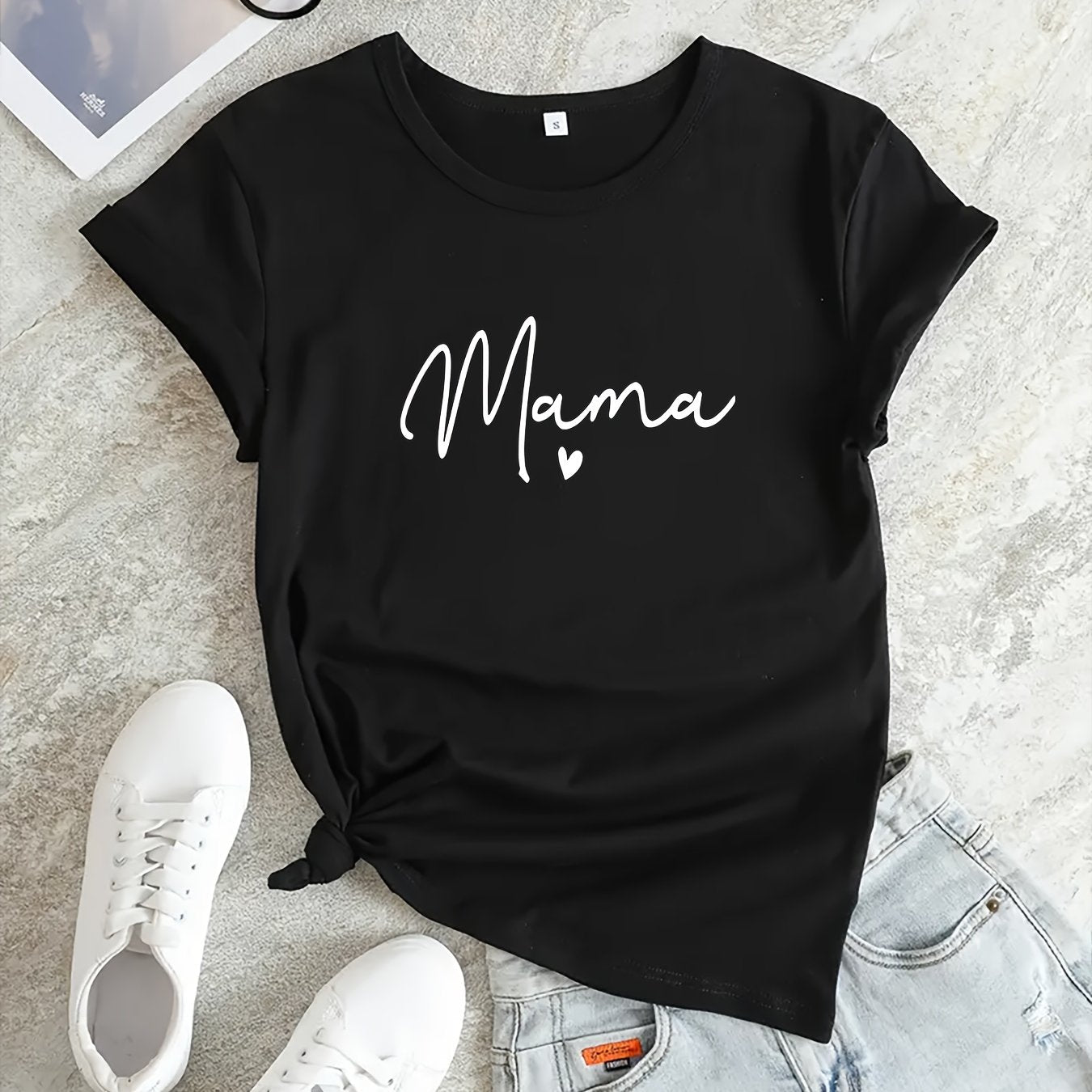 Maam Letter Graphic Sports T-shirt Women's Activewear