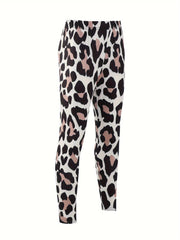 3D Leopard Print Leggings Girls Comfy Yoga Pants Spring