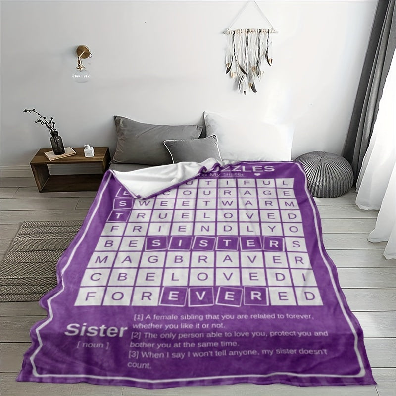 Digital Printed Flannel Blanket Soft Lightweight Warm for Sofa Bed Office Nap