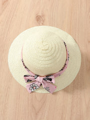 2pcs Baby Girls Butterfly Cami Dress & Hat Set for Summer