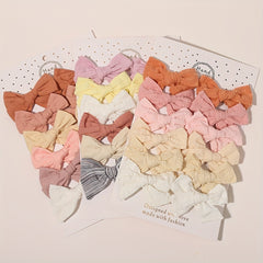 12pcs Baby Girls Bowknot Hair Clips for Travel & Everyday Wear