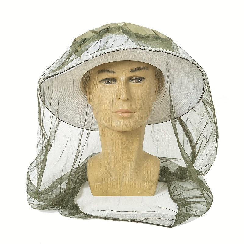 Anti Mosquito Fishing Mesh Hat with Face Cover for Night Fishing