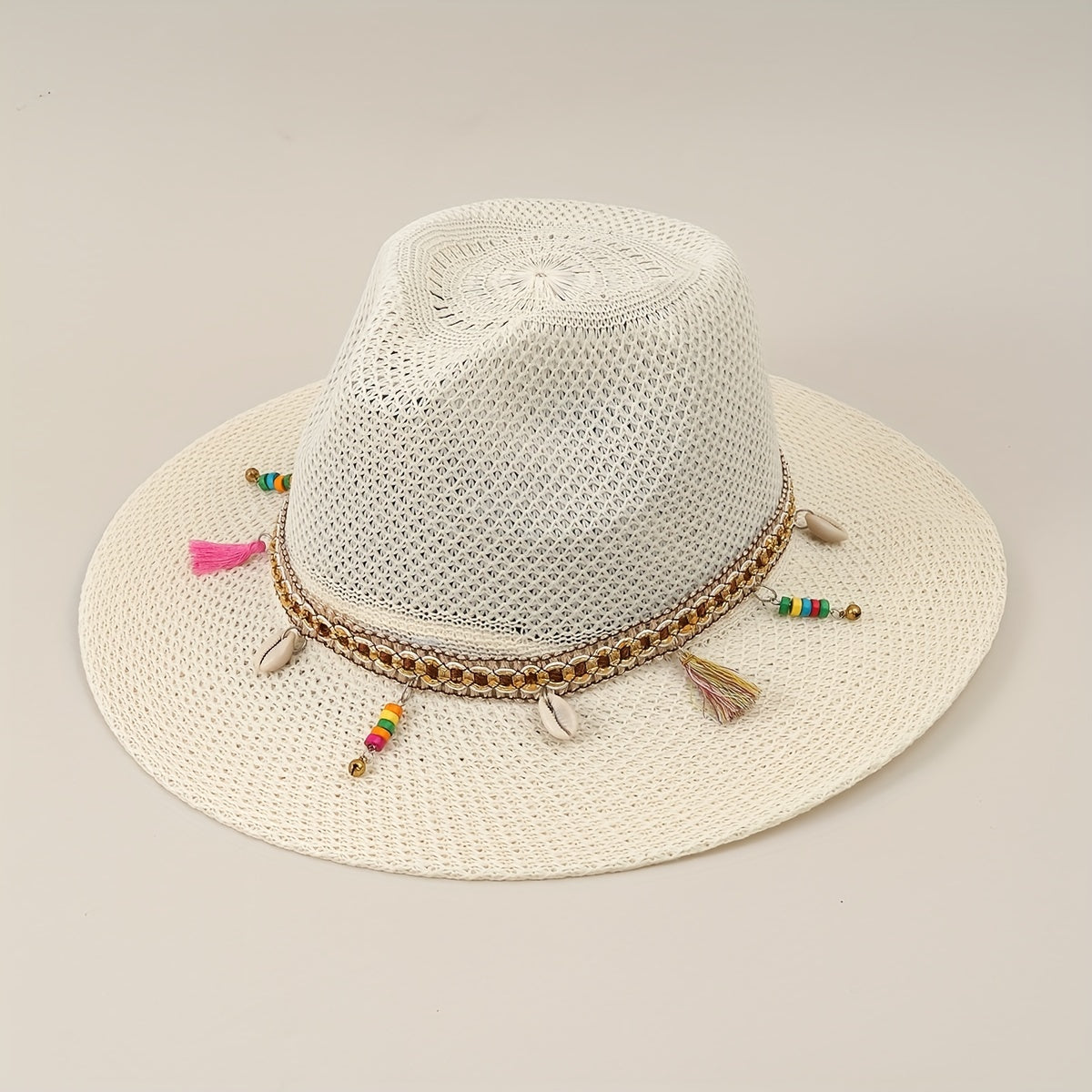 Men's Summer Straw Sun Visor Hat Big Eaves Outdoor Fishing Travel Beach Hat
