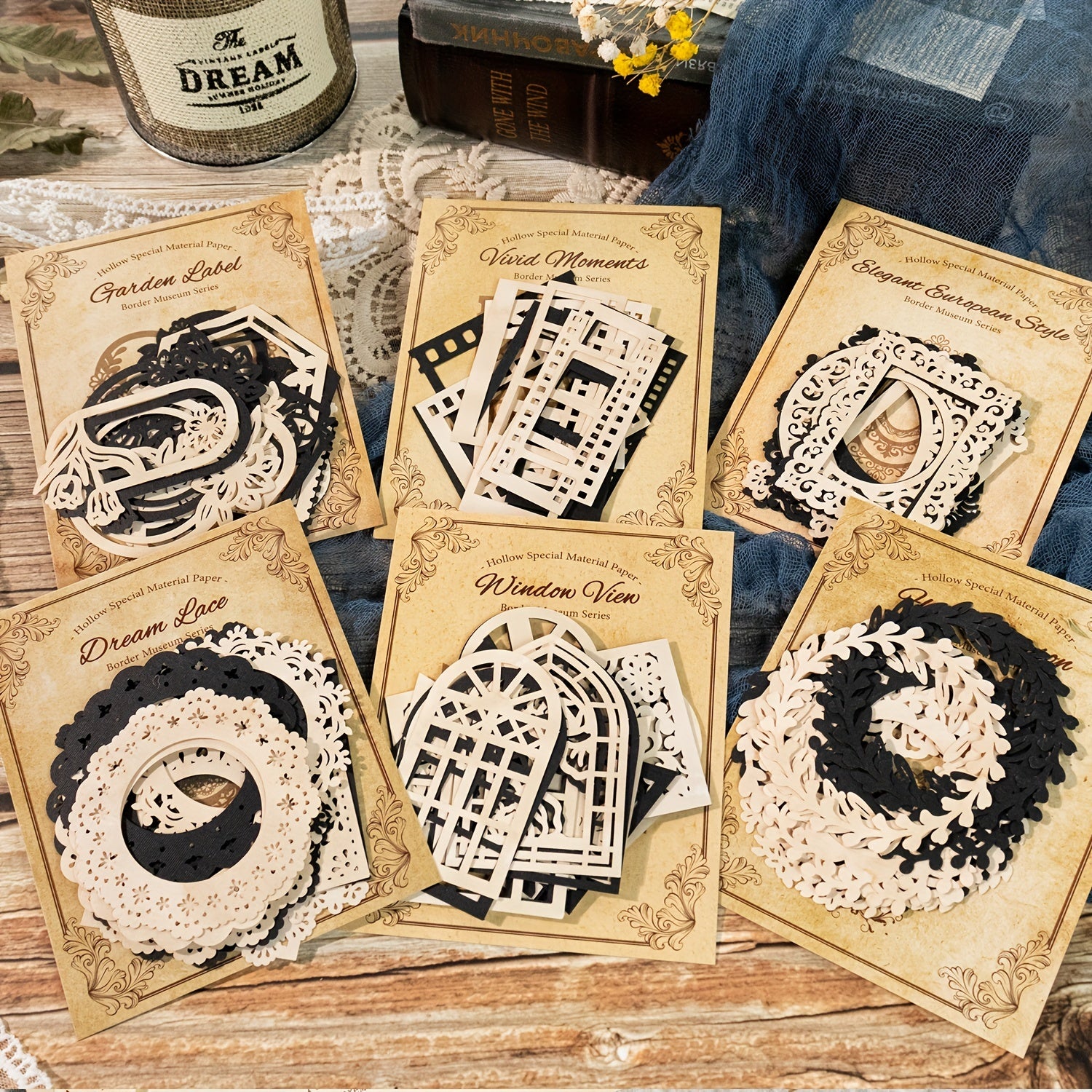 16 Vintage Lace & Flower Cutouts for Scrapbooking Junk Journaling & Crafts