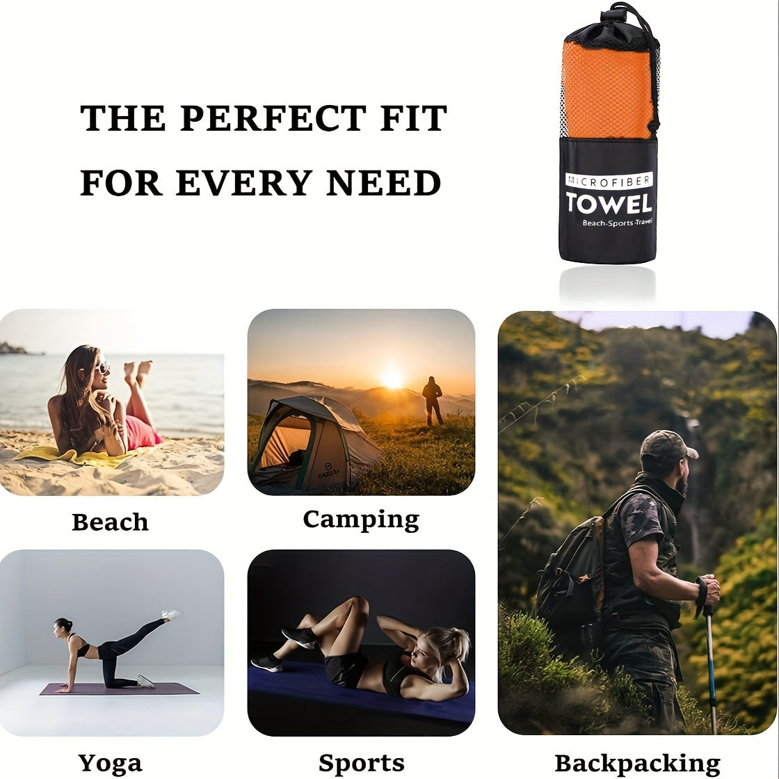 Ultra Fine Fiber Travel Towel Quick Drying Absorbent Compact Gym Yoga Towel