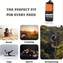 Ultra Fine Fiber Travel Towel Quick Drying Absorbent Compact Gym Yoga Towel