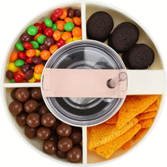 Silicone Snack Bowl: 40Oz Tumbler Handle Tray Cup