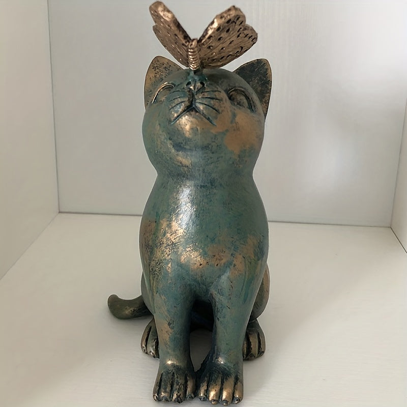Outdoor Cat Decorative Resin Ornaments for Garden