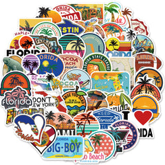 50pcs Florida Waterproof Stickers for DIY Projects