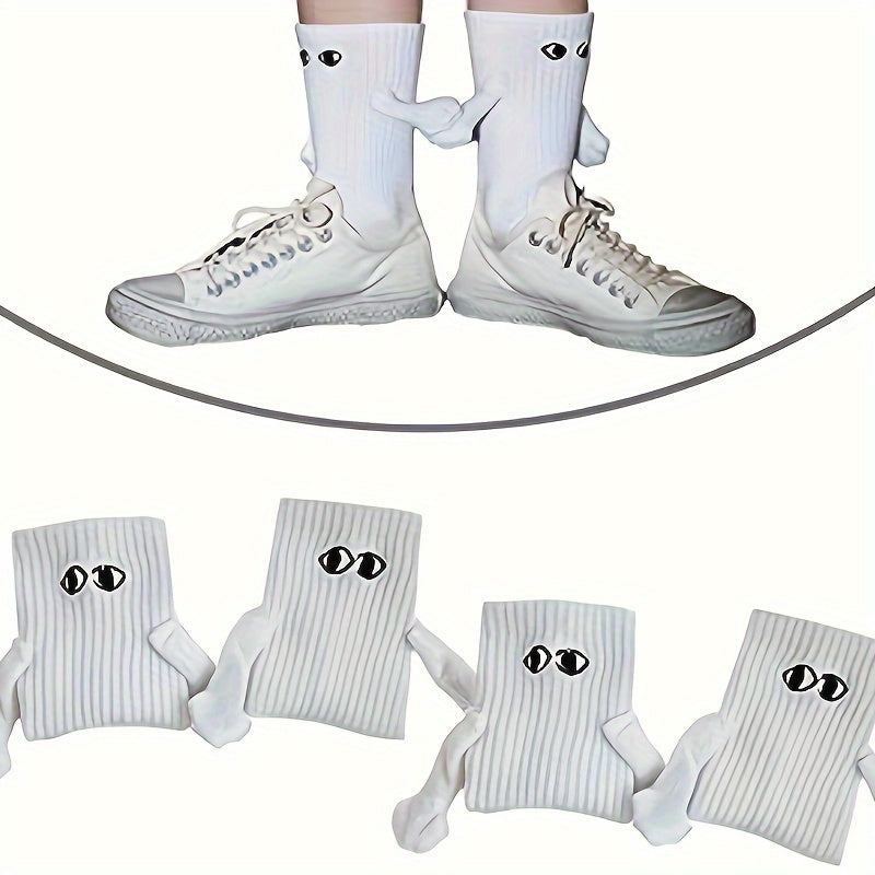 Creative Sports Socks - Winter Warm Mid Calf Socks - 3D Magnetic Hand Design