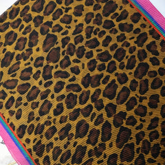 Leopard Print Crinkle Scarf Vintage Block Shawl Classic Head Wrap