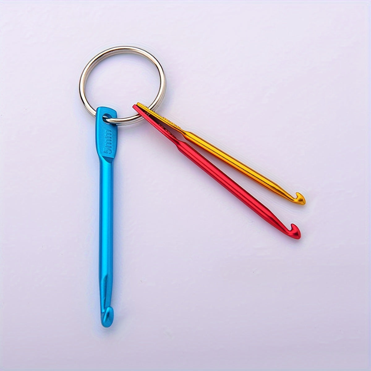 3pcs Mini Keychain Crochet Woolen Thread Weaving Tool