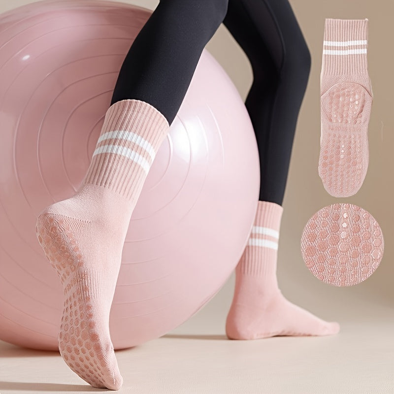 3 Pairs Yoga Socks Gym Pilates Sports Grip Socks Anti-slip