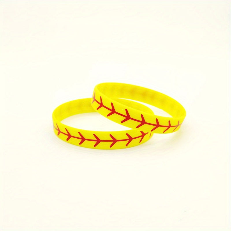 Baseball & Softball Silicone Bracelet - Home Run Play Ball Wristband