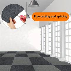 20pcs Commercial Carpet Floor Tiles 30x30cm Washable DIY Square Carpet Tile