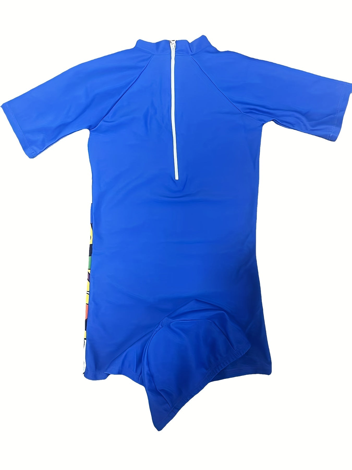 Abstract Art Printed Short Sleeve Swimsuit for Boys