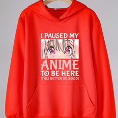 Paused Anime To Be Here Girls Hoodie