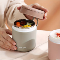 Insulated Food Box Spoon Stainless Leak-proof Portable Bowls