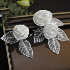 Bridal Flower Leaf Hair Clip Headband Wedding Hair Accessories