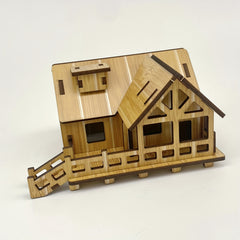Wooden 3D Puzzle Building Models DIY Laser Cut Assembly Model Kit