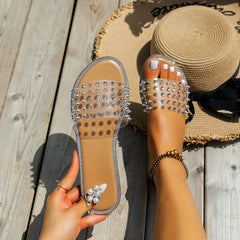 Flat Rivet Sandals Casual Slippers Women's Footwear