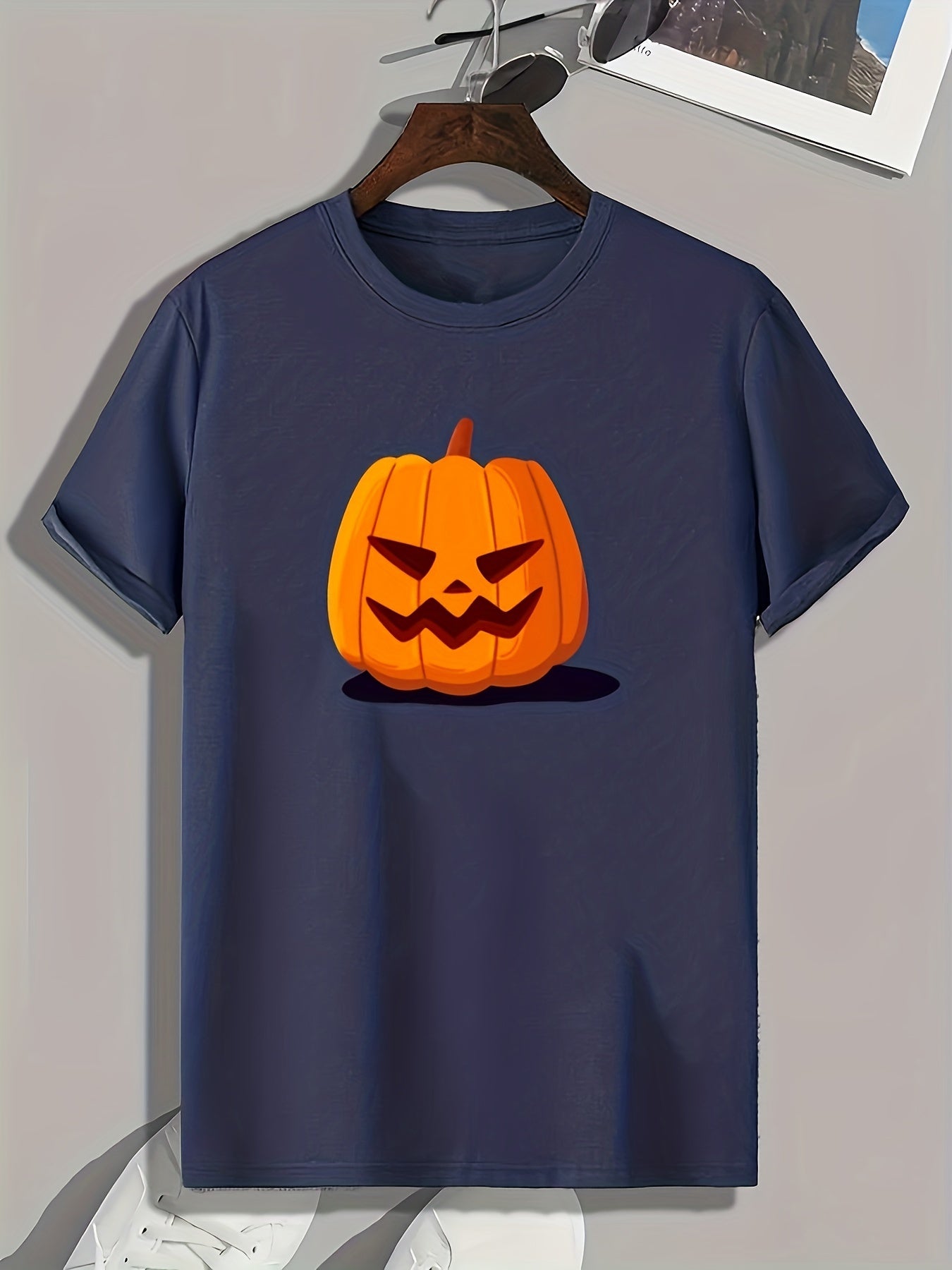 Halloween Pumpkin Print Men's Graphic T-shirt