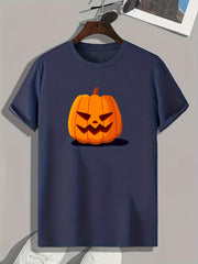 Halloween Pumpkin Print Men's Graphic T-shirt