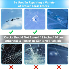 Professional Car Windshield Repair Kit - Fixes Glass Cracks and Scratches