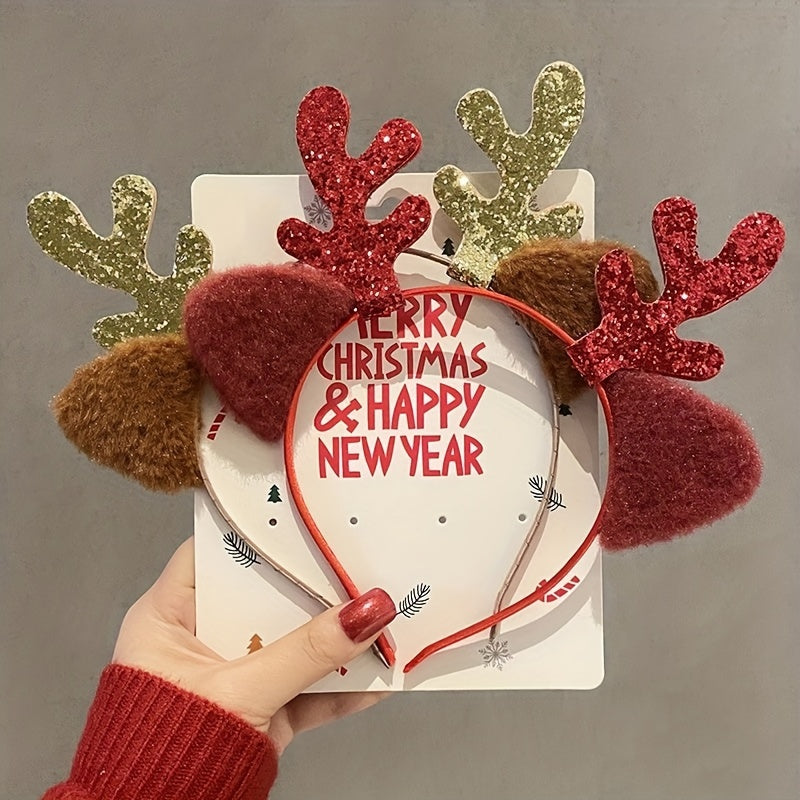 Christmas Antlers Headband Elk Ears Party Headwear