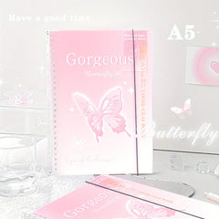 A5 B5 74 Sheets Butterfly Cover Waterproof Notebook