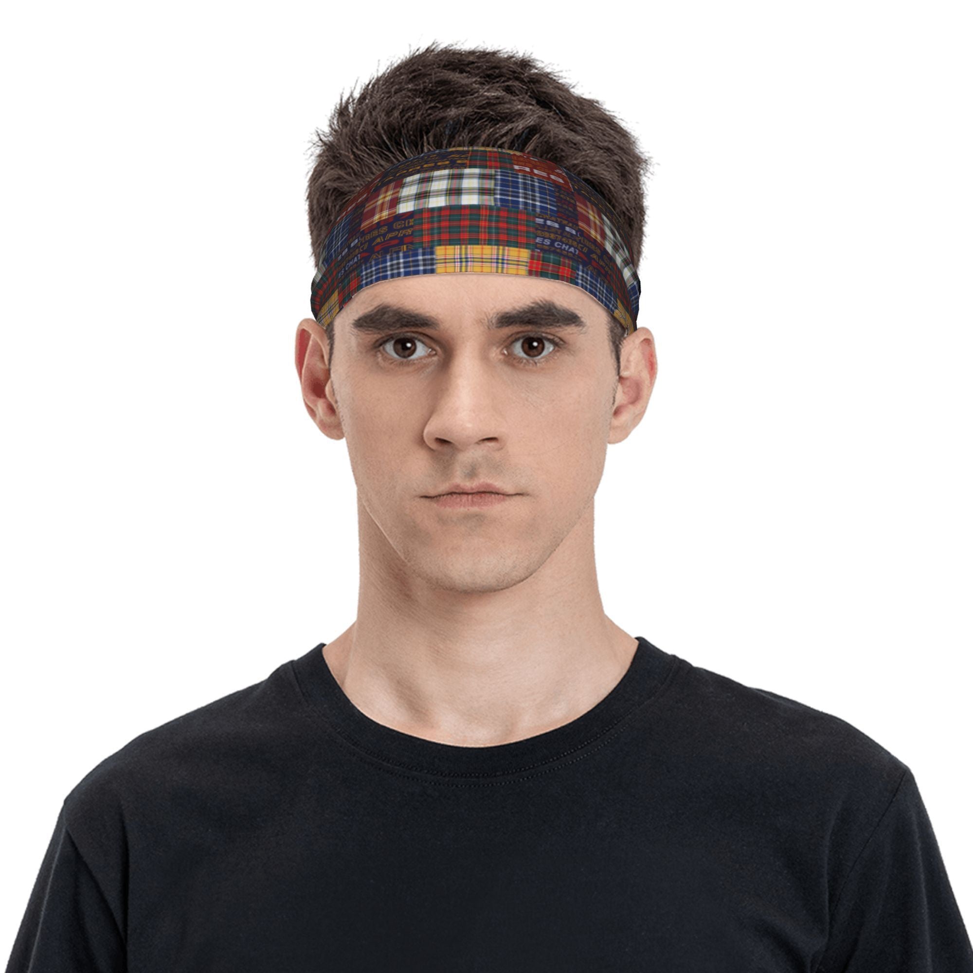 Signature Check Plaid Breathable Headband for Sport & Casual Outfits