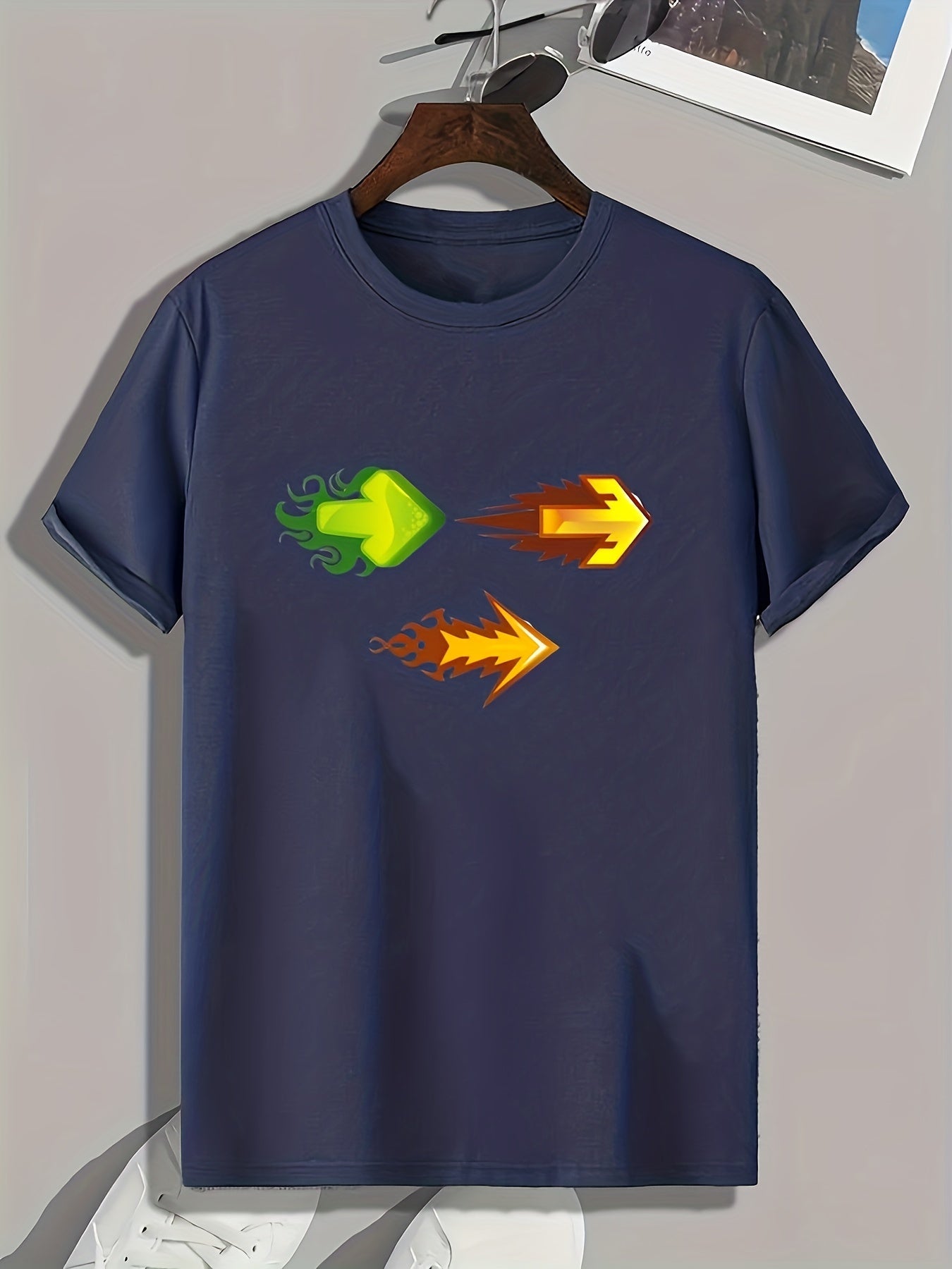 Arrows Pattern Print Men's Sports T-shirt