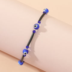 Devil's Eye Crystal Anklet Adjustable Turquoise Beach Jewelry