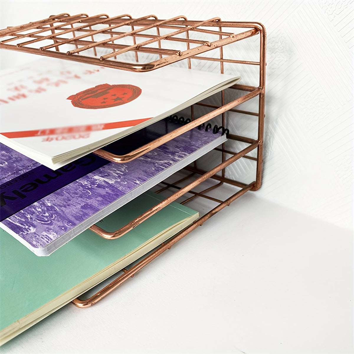 Nordic Iron Art Bookshelf Shelf Creative Office Desk Bookshelf