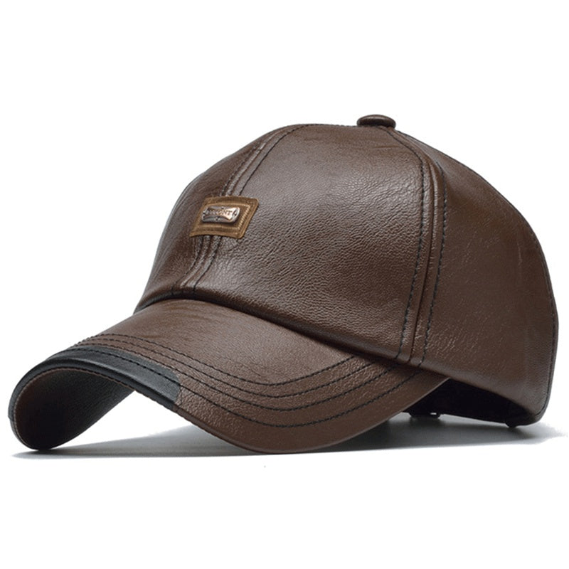Men's PU Leather Baseball Cap