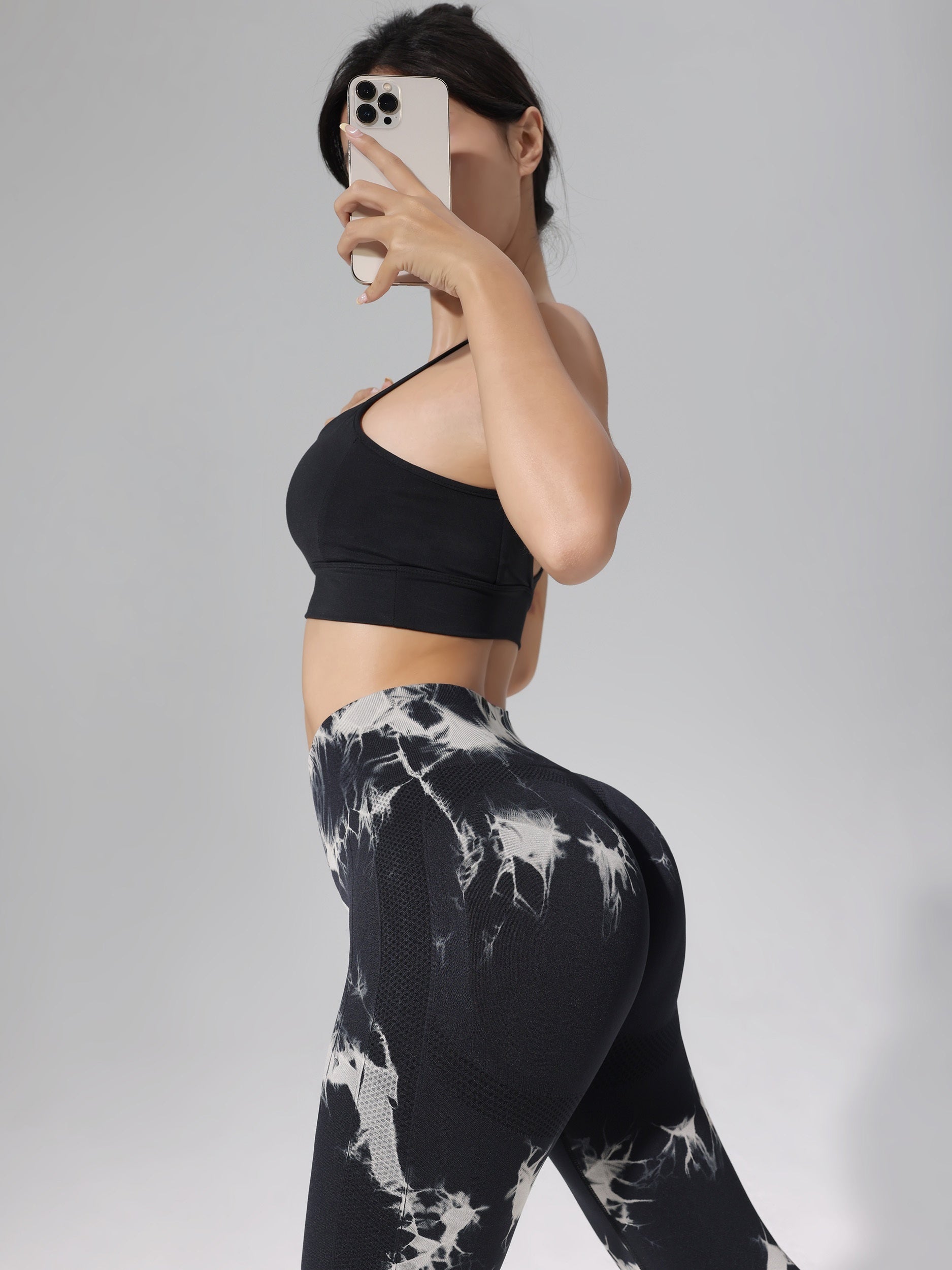 Seamless Tummy Control Workout Leggings High Stretch Yoga Gym Pants